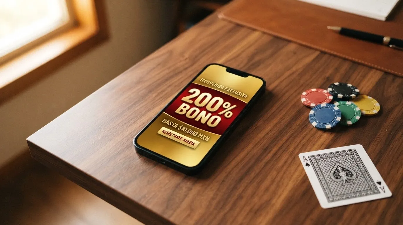 Pantalla de promoción del bono de bienvenida del 200% en la web de CasinoBarcelona.es