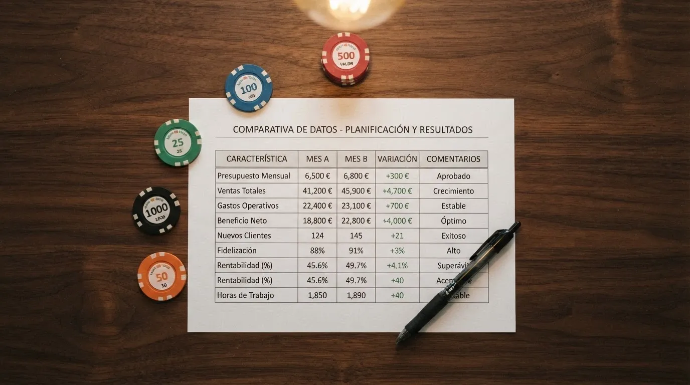Una tabla comparativa con los logotipos de los operadores DGOJ revisados, sus importes de bono y sus rollovers