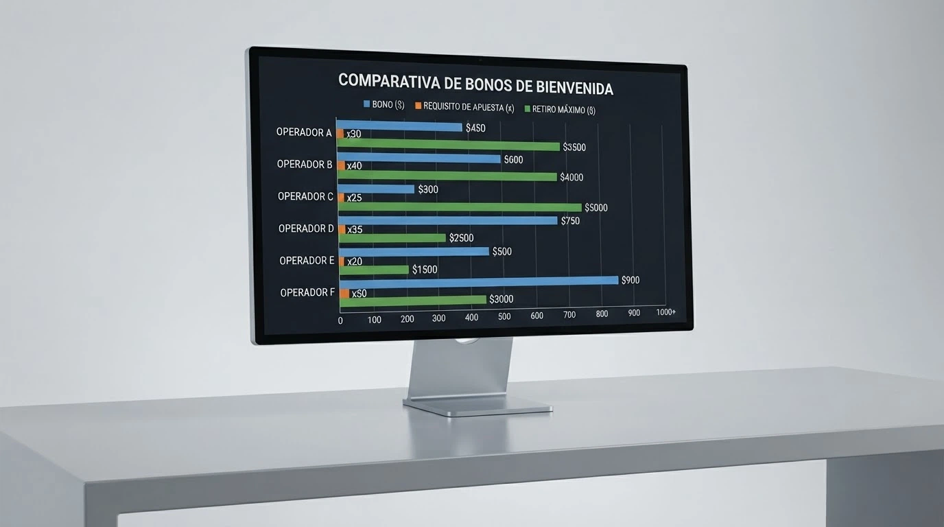 Tabla comparativa con los logotipos de los casinos DGOJ revisados y sus datos clave de bono sin depósito