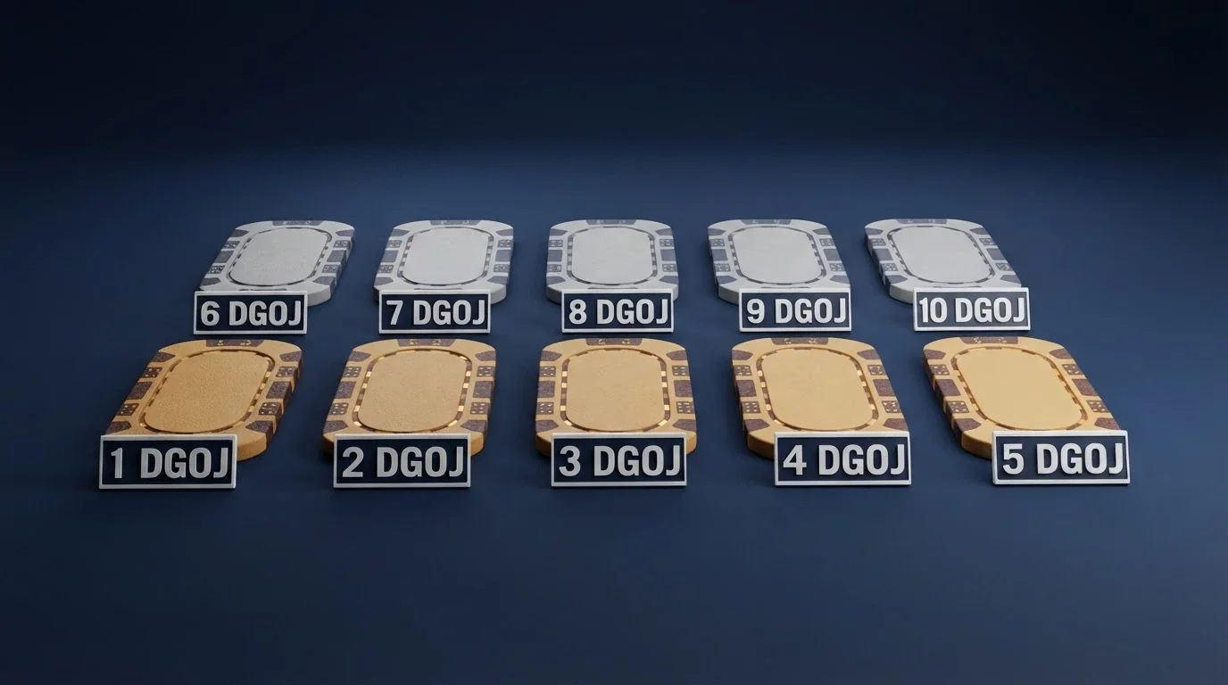 Vista comparativa de fichas de casino con los logotipos de los operadores, su puntuación y el distintivo de licencia DGOJ