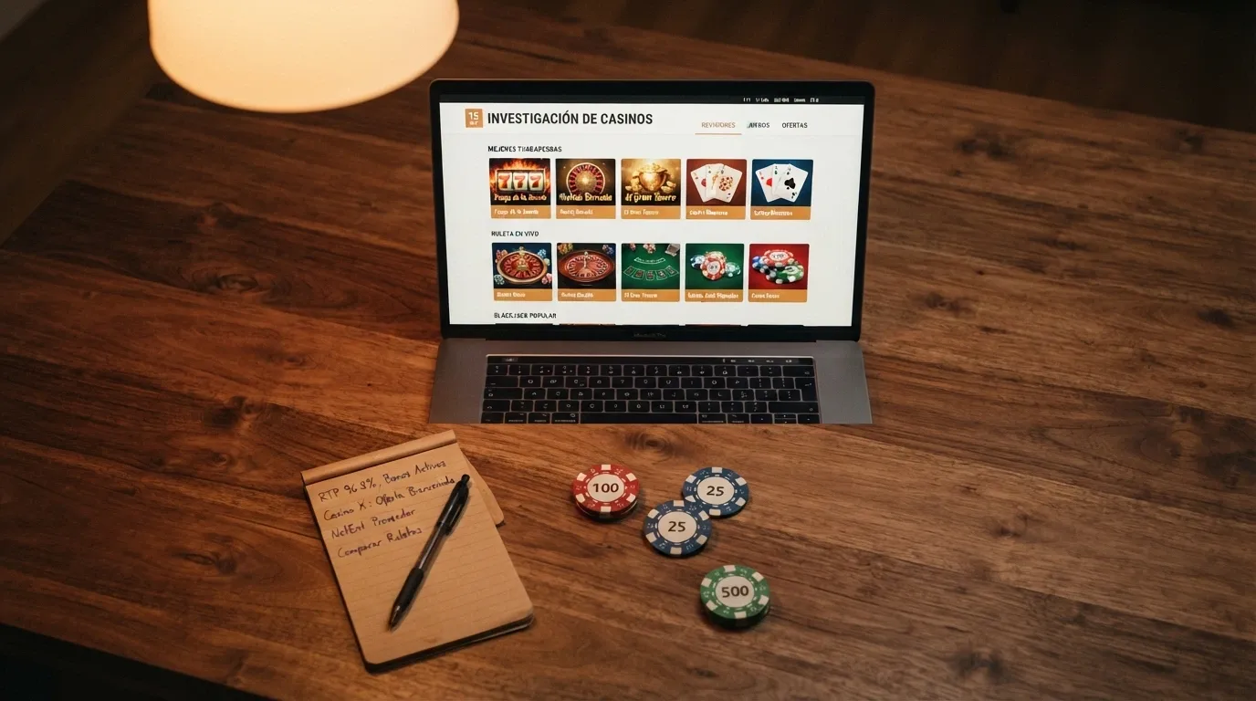 Tabla comparativa con los logos y nombres de los casinos destacados junto a sus datos clave de licencia y bono