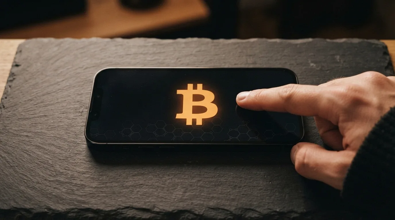 Monedero de criptomonedas mostrando una transacción de depósito a un casino con la direción de bloque como único identificador
