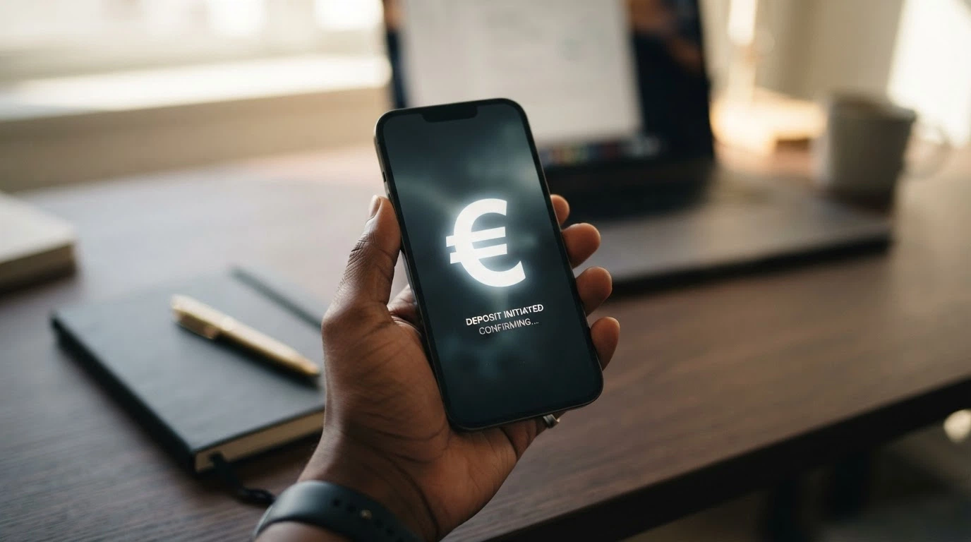 Monedero de criptomonedas mostrando una transacción de BCH hacia un casino online