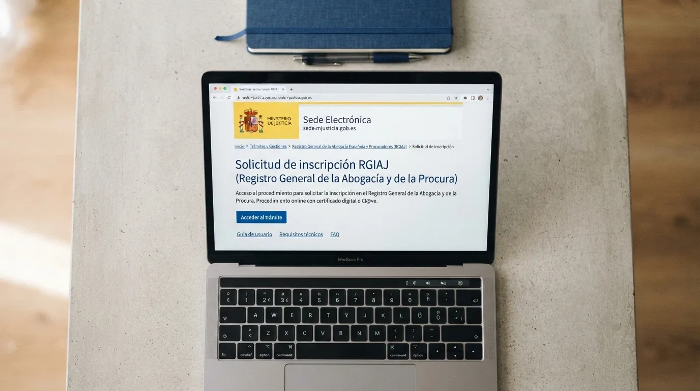 Captura del acceso a la sede electrónica de la DGOJ con el enlace al formulario de solicitud de inscripción en el RGIAJ