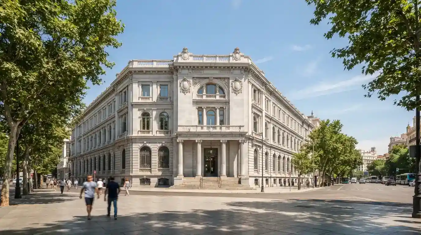 Edificio de la Dirección General de Ordenación del Juego en Madrid con el logotipo institucional visible