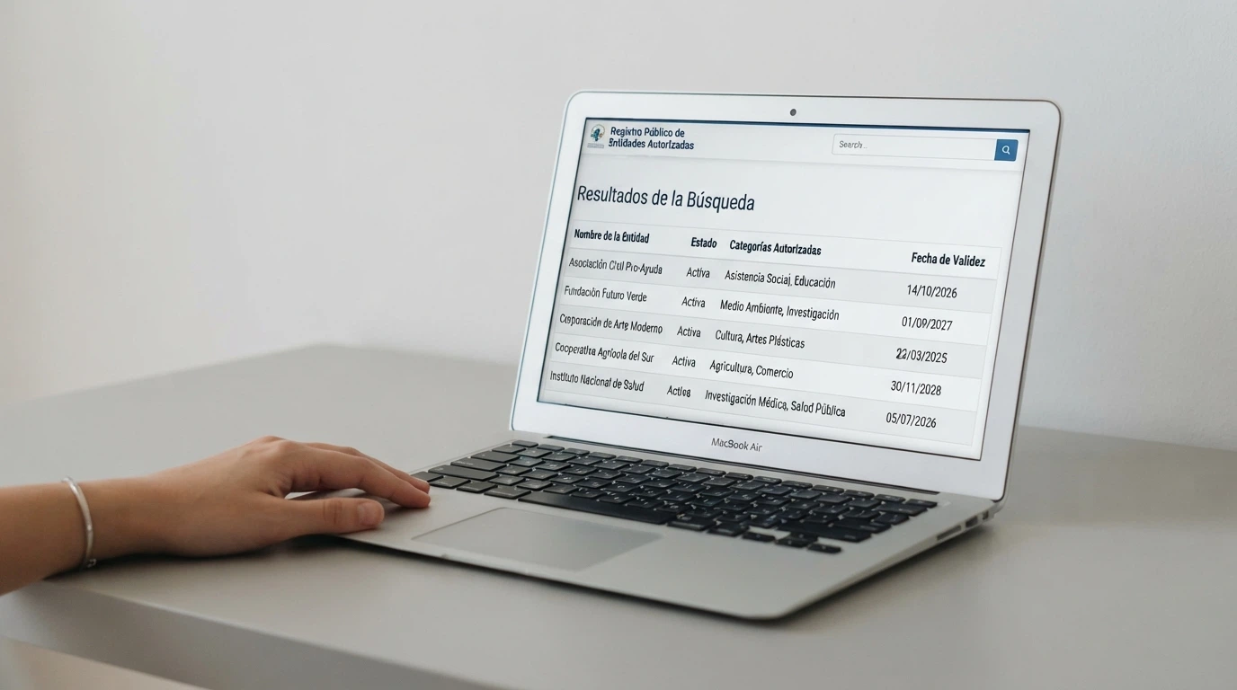 Pantalla del registro público de la DGOJ (ordenacionjuego.es) con el resultado de una búsqueda de operador, mostrando el número de licencia y las modalidades autorizadas