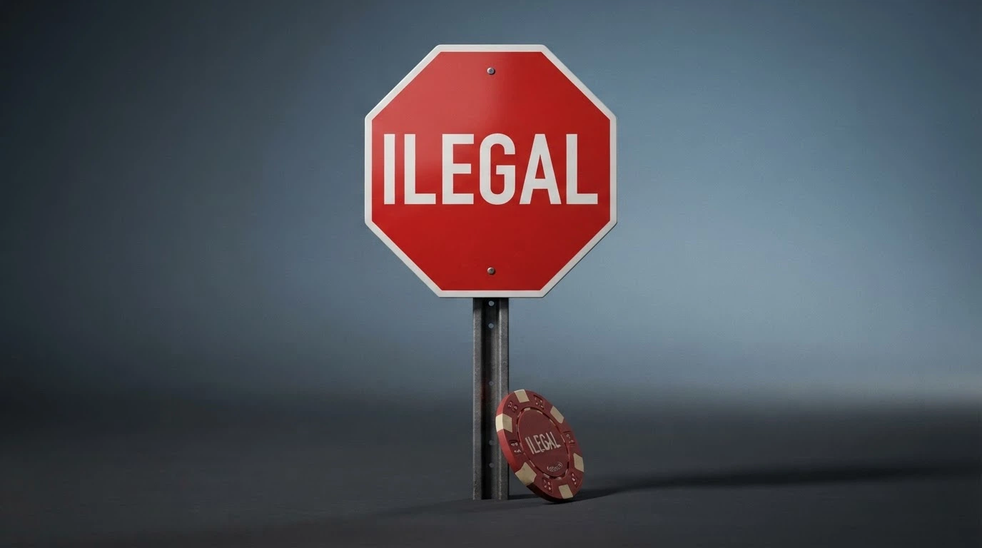 Aviso oficial de la DGOJ sobre juego ilegal con el mensaje de infracción muy grave y las sanciones aplicables